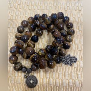 Tiger Eye Beaded Bracelet Set of 3